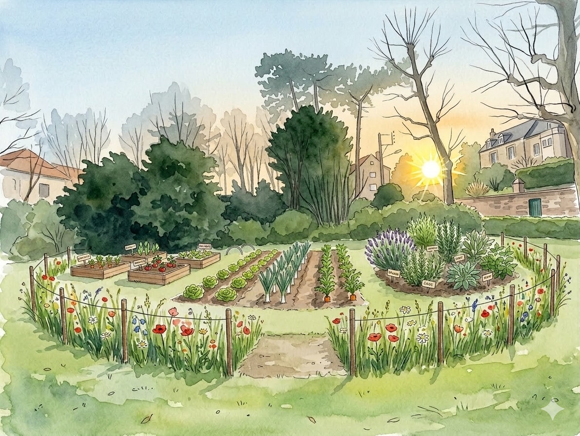 Potager de l'École Louis de Broglie